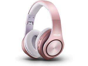 Bluetooth Headphones Over Ear Pollini Wireless Headset V5.0 with Deep Bass Soft Memory-Protein Earmuffs and Built-in Mic for iPhone/Android Cell Phone/PC/TV (Rose Gold) Bluetooth Headphones Over Ear Pollini Wireless Headset V5.0 with Deep Bass Soft Memory-Protein Earmuffs and Built-in Mic for iPhone/Android Cell Phone/PC/TV (Rose Gold)
