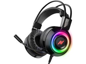 ABKONCORE CH60 Gaming Headset with True 7.1 Surround Sound for PC, PS4, Laptop, Bass Vibration, Noise Cancelling, Soft Earmuffs Headphones with Mic, LED Light, in-line Controller for FPS Games ABKONCORE CH60 Gaming Headset with True 7.1 Surround Sound for PC, PS4, Laptop, Bass Vibration, Noise Cancelling, Soft Earmuffs Headphones with Mic, LED Light, in-line Controller for FPS Games