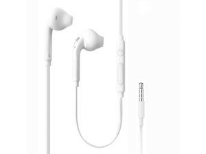 Headset Samsung 3.5mm Handsfree Earphones w Mic Dual Earbuds Headphones Earpieces In-Ear Stereo Wired White for Samsung Galaxy J3 J5 J7 Note 3 4 5 Edge S5 S6 Edge Edge+ S7 Edge