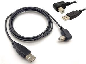 Meiyangjx 4.9 Feet USB Printer Cable USB 2.0 Type A Male to Type B Male (90 Degree Angle) Printer Scanner Cable Cord (Down) Meiyangjx 4.9 Feet USB Printer Cable USB 2.0 Type A Male to Type B Male (90 Degree Angle) Printer Scanner Cable Cord (Down)