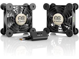 AC Infinity MULTIFAN S5 Quiet Dual 80mm USB Fan UL-Certified for Receiver DVR Playstation Xbox Computer Cabinet Cooling AC Infinity MULTIFAN S5 Quiet Dual 80mm USB Fan UL-Certified for Receiver DVR Playstation Xbox Computer Cabinet Cooling