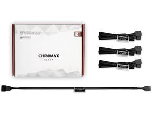 Noctua NA-SEC1 chromax.black, 3-Pin/4-Pin Extension Cables (30cm, Black)