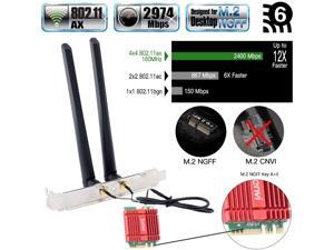 fenvi Dual Band AX WiFi Card AX200 Mini Desktop Wi-Fi 6 AX Wireless WiFi 6 2x2 MIMO NGFF M.2 2230 WiFi Card only for m.2 Desktop 2.4Ghz/5Ghz 160Mhz BT 5.0 3000Mbps Wi-Fi Miracast vPro fenvi Dual Band AX WiFi Card AX200 Mini Desktop Wi-Fi 6 AX Wireless WiFi 6 2x2 MIMO NGFF M.2 2230 WiFi Card only for m.2 Desktop 2.4Ghz/5Ghz 160Mhz BT 5.0 3000Mbps Wi-Fi Miracast vPro