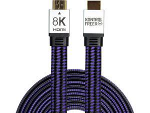 KontrolFreek 12FT (3.6m) HDMI 8K Ultra Gaming Cable Supports Ethernet 3D Audio Return Channel (ARC) High Dynamic Range Video and 8K Ultra HD @ 60 FPS- Black and Purple KontrolFreek 12FT (3.6m) HDMI 8K Ultra Gaming Cable Supports Ethernet 3D Audio Return Channel (ARC) High Dynamic Range Video and 8K Ultra HD @ 60 FPS- Black and Purple