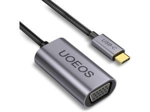 USB C to VGA Cable Adapter uoeos USB 3.1 VGA Adapter (Male to Female) Convert Thunderbolt 3Compatible with MacBook Air/iPad Pro 2019/2018Dell XPSSurface BookS10VGA to USB C