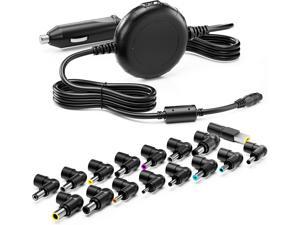 100W Universal Laptop Car Charger DC 15V 16V 185V 19V 195V 20V Travel Adapter with 16 Plugs for HP Dell Sony Asus Acer Samsung IBM ThinkPad Toshiba Fujitsu and More Notebook Computers
