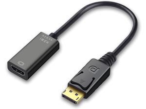 isptewhie DisplayPort to HDMI Adapter Cable Arcblack GoldPlated 4Kx2K Display Port to HDMI Adapter Compatible for Lenovo Dell HP Enabled Monitor TV or Projector for UltraHD Video Streaming