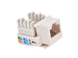 Keystone Jack Cat5e White Network Ethernet 110 Punchdown 8P8C RJ45 Keystone Jack Cat5e White Network Ethernet 110 Punchdown 8P8C RJ45