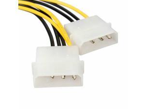 Dual 4 Pin Molex IDE to 8 Pin PCI Express Power Cable PCI-E Adapter Dual 4 Pin Molex IDE to 8 Pin PCI Express Power Cable PCI-E Adapter
