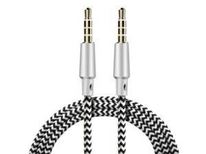 3.5mm 4 Pole Aux Cable 4 position Stereo Mic Audio MM Wire Gold Plated 5Ft 3.5mm 4 Pole Aux Cable 4 position Stereo Mic Audio MM Wire Gold Plated 5Ft