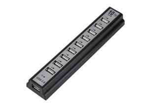 10 Ports USB HUB 2.0 480MBps High Speed with Power Adapter for Data Transfer 10 Ports USB HUB 2.0 480MBps High Speed with Power Adapter for Data Transfer