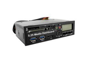 5.25 USB Media Dashboard LCD Front Cool Panel All-in-one Card Reader PCI-E PCIE 5.25 USB Media Dashboard LCD Front Cool Panel All-in-one Card Reader PCI-E PCIE