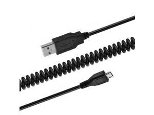 US Micro USB MicroUSB Spring Charge Cable Retractable For Cell Phone Black US Micro USB MicroUSB Spring Charge Cable Retractable For Cell Phone Black