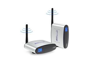 US RCA AV Sender Receiver Video Wireless Transmitter Cordless IR Remote Signal US RCA AV Sender Receiver Video Wireless Transmitter Cordless IR Remote Signal