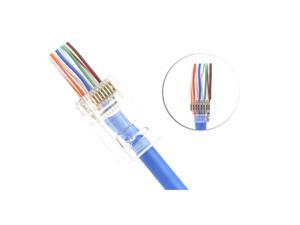Cat6 Pass Through Connector RJ45 Gold Plated Modular Crystal Head Cat6 Pass Through Connector RJ45 Gold Plated Modular Crystal Head