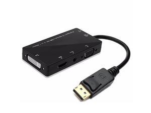 4 in 1 Display Port DP to VGA HDMI DVI Audio Adapter Cable Converter For PC 4 in 1 Display Port DP to VGA HDMI DVI Audio Adapter Cable Converter For PC