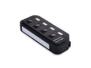USB 3.0 Hub 4 Port LED Indicator For PC Computer Laptop w/ Power Adapter Switch USB 3.0 Hub 4 Port LED Indicator For PC Computer Laptop w/ Power Adapter Switch