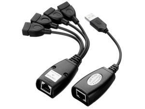 USB Extension Over Ethernet RJ45 Cat5e Cat6 Network Cable LAN Adapter HUB USB Extension Over Ethernet RJ45 Cat5e Cat6 Network Cable LAN Adapter HUB