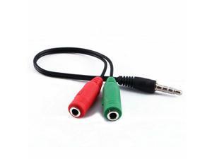3.5mm Stereo Splitter Audio to Mic Headset Jack Plug Adapter For Cell Phone 3.5mm Stereo Splitter Audio to Mic Headset Jack Plug Adapter For Cell Phone