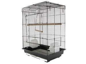 22" Bird Cage Flight Pet House Feeding Bowl Perch Open Play Top Black 22" Bird Cage Flight Pet House Feeding Bowl Perch Open Play Top Black