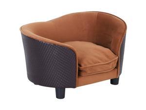 Pet Sofa Bed Warm Chair Dog Cat Plush Couch Lounge w/ Washable Cushion Brown Pet Sofa Bed Warm Chair Dog Cat Plush Couch Lounge w/ Washable Cushion Brown