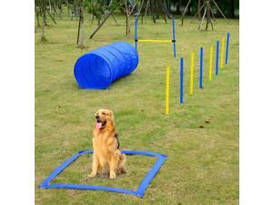 Dog Agility Starter Kit jumps Outdoor Exercise Training Set Tunnel Pole Dog Agility Starter Kit jumps Outdoor Exercise Training Set Tunnel Pole