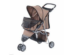 3 Wheels Folding Dog Pet Stroller Jogger Travel Carrier W/ Brake Canopy 3 Wheels Folding Dog Pet Stroller Jogger Travel Carrier W/ Brake Canopy