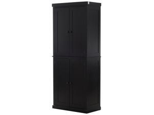 Natural Wood Grain Kitchen Pantry w/ 2 Large Flexible Storage Areas, Natural Wood Grain Kitchen Pantry w/ 2 Large Flexible Storage Areas,