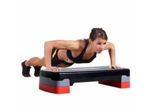 27" Aerobic Stepper Adjustable Workout Platform Fitness Step with Riser 27" Aerobic Stepper Adjustable Workout Platform Fitness Step with Riser