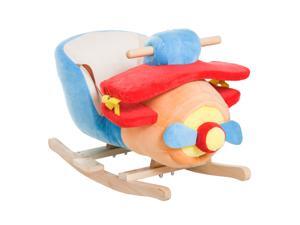 Children Rocking Horse Wood Riding Plush Seat Belt Songs Play Rocking Plane Children Rocking Horse Wood Riding Plush Seat Belt Songs Play Rocking Plane