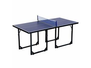 6x3ft Compact Midsize Table Tennis Table Multi-Use Family Ping-pong Table Blue 6x3ft Compact Midsize Table Tennis Table Multi-Use Family Ping-pong Table Blue