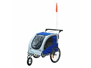 2 In 1 Durable Pet Dog Bicycle Trailer Stroller Jogger Damping W/ Suspension 2 In 1 Durable Pet Dog Bicycle Trailer Stroller Jogger Damping W/ Suspension