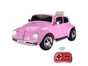 Licensed Beetle Electric Kids Ride-On Car 6V Battery Powered Toy, Pink Licensed Beetle Electric Kids Ride-On Car 6V Battery Powered Toy, Pink