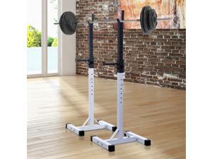 Adjustable Stable Squat Rack Strength Power Lifting Weight Stand 2 Bars Holder Adjustable Stable Squat Rack Strength Power Lifting Weight Stand 2 Bars Holder