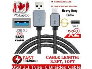 Fast Charge Charging Cable USB-C Type-C Galaxy Note 10 20 Braided Sync Fast Charge Charging Cable USB-C Type-C Galaxy Note 10 20 Braided Sync