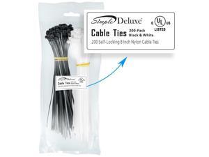 400PCS 8" Zip Ties Nylon 50 LBS UV Weather Resistant Wire Cable 400PCS 8" Zip Ties Nylon 50 LBS UV Weather Resistant Wire Cable