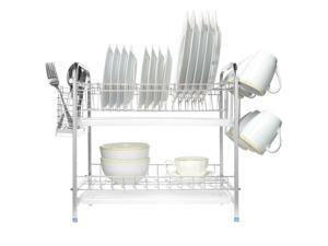 2-Tier Multi-function Stainless Steel Dish Drying Rack,Cup Drainer Strainer 2-Tier Multi-function Stainless Steel Dish Drying Rack,Cup Drainer Strainer