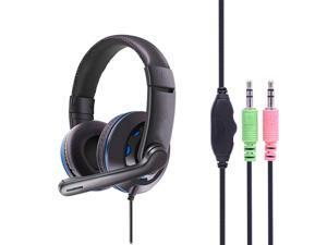 Gaming Headset Headphones Earphones Wired with PU Leather Ear Cover Gaming Headset Headphones Earphones Wired with PU Leather Ear Cover