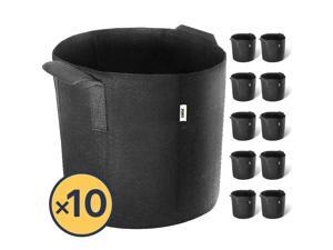10 Gallon 10 Packs Fabric Aeron Plant Pots Grow Bags with Handles 10 Gallon 10 Packs Fabric Aeron Plant Pots Grow Bags with Handles