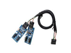 Internal 9-Pin USB 2.0 Splitter 1 Male To 4 Female Motherboard Pin to PC Case Internal 9-Pin USB 2.0 Splitter 1 Male To 4 Female Motherboard Pin to PC Case