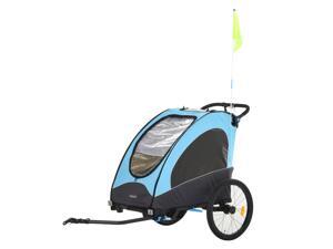 Child Bike Trailer 3 In1 Foldable Jogger Stroller 2-Seater Baby Stroller Child Bike Trailer 3 In1 Foldable Jogger Stroller 2-Seater Baby Stroller