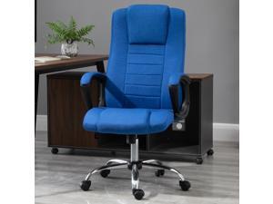 Office Chair 360° Swivel Chair Adjustable Height Tilt Function Linen Blue Office Chair 360° Swivel Chair Adjustable Height Tilt Function Linen Blue