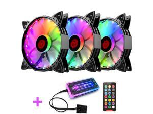 COOLMOON RGB Case Fans,120mm Amber Silent Computer Cooling PC Case Fan, RGB Color Changing LED Fan with Remote Control COOLMOON RGB Case Fans,120mm Amber Silent Computer Cooling PC Case Fan, RGB Color Changing LED Fan with Remote Control