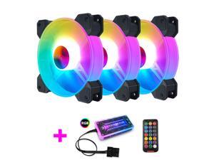 COOLMOON RGB Case Fans,120mm Round Silent Computer Cooling PC Case Fan, RGB Color Changing LED Fan with Remote Control COOLMOON RGB Case Fans,120mm Round Silent Computer Cooling PC Case Fan, RGB Color Changing LED Fan with Remote Control