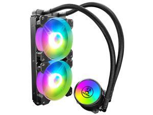 COOLMOON New Water Cooling Radiator Integrated CPU Cooler,Two 120mm RGB Fans,RGB Light Synchronization w/38cm Water Cooling Pipe COOLMOON New Water Cooling Radiator Integrated CPU Cooler,Two 120mm RGB Fans,RGB Light Synchronization w/38cm Water Cooling Pipe