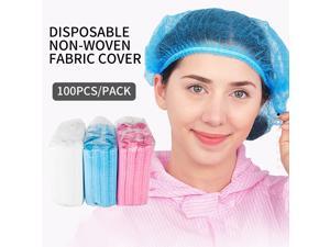 300pcs New Disposable Non Woven Hair Cap For Home/Salon Double-ribbed Design White&Blue&Pink 300pcs New Disposable Non Woven Hair Cap For Home/Salon Double-ribbed Design White&Blue&Pink