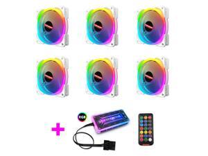 COOLMOON New RGB Case Fans,120mm Silent Computer Cooling PC Case Fan, ARGB Desktop Fan,RGB Color Changing LED Fan with Remote Control COOLMOON New RGB Case Fans,120mm Silent Computer Cooling PC Case Fan, ARGB Desktop Fan,RGB Color Changing LED Fan with Remote Control