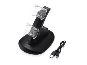 FirstPower PS4 Controller Charger Dual USB Charger LED Station Dock Fast Charging Controller Stand for Sony PlayStation 4 PS4 Controller
