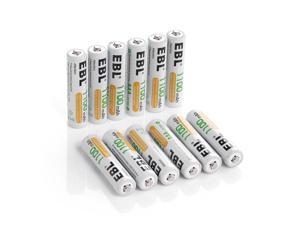 EBL 12 Pack 1100mAh AAA 12V NiMh Rechargeable Battery