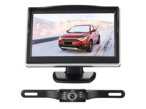 FirstPower Backup Camera Monitor Kit for car ,Universal License Plate Reverse Waterproof Night Vision Rearview HD Reversing Camera+5 Inch LCD Rearview Monitor FirstPower Backup Camera Monitor Kit for car ,Universal License Plate Reverse Waterproof Night Vision Rearview HD Reversing Camera+5 Inch LCD Rearview Monitor